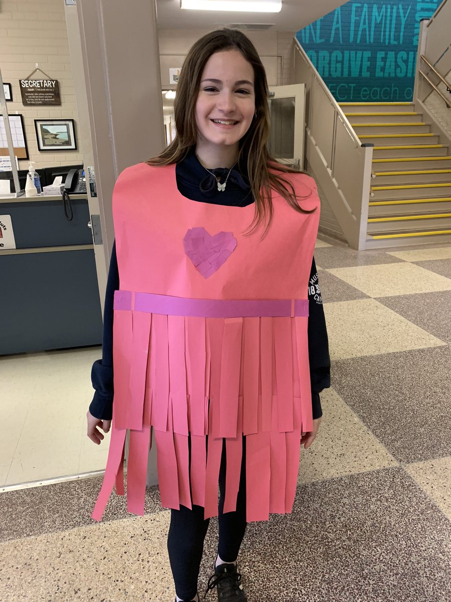 Recognizing red dress day with a home made creation.