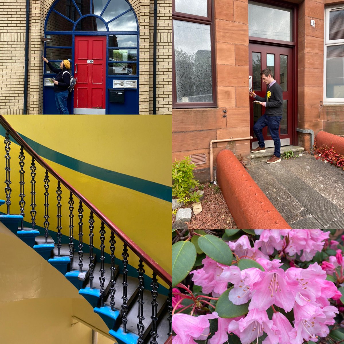 kaukabstewart's tweet photo. In Yorkhill helping to #GOTV #voteSNP @bolandeva @AngusCMillar both fantastic local reps, if you live in Anderston/City/Yorkhill then please vote for them today! #ActiveSNP https://t.co/cazYBdl8og