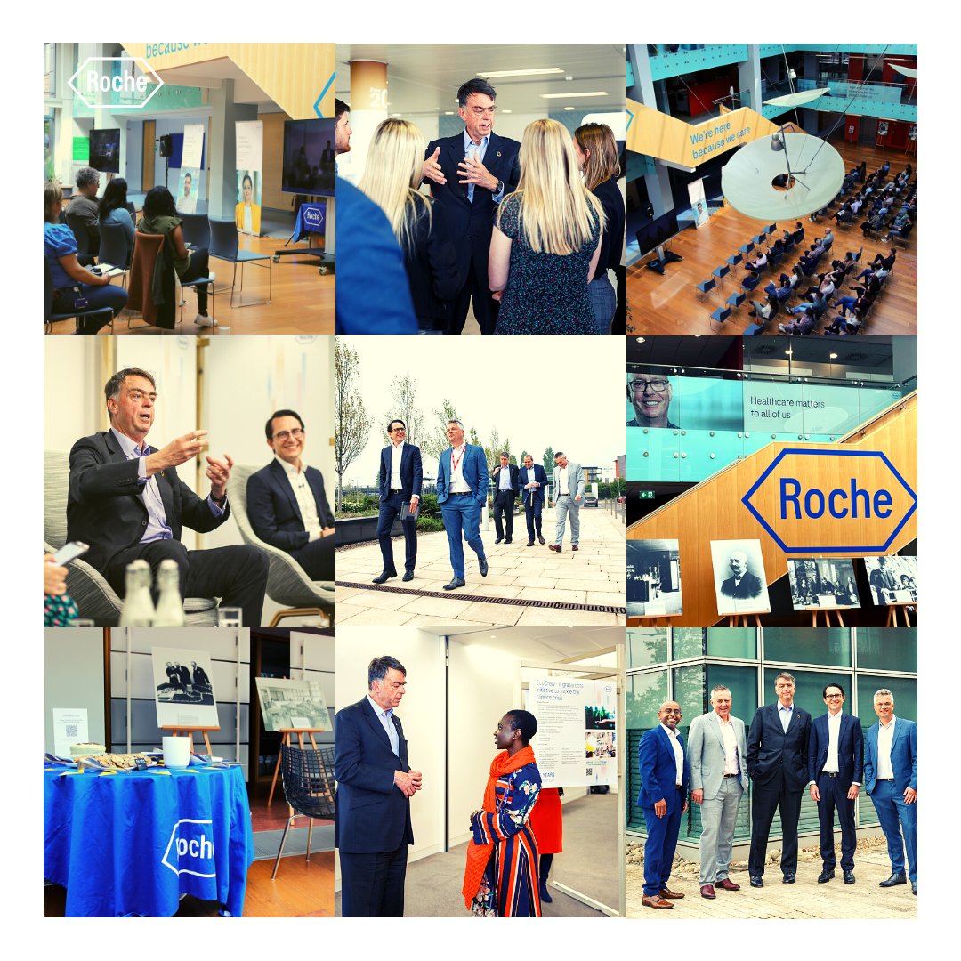 RocheDiaUK's tweet photo. A fantastic event at our Burgess Hill HQ yesterday as part of our 125 anniversary celebrations, and our colleagues at Welwyn were delighted to welcome @Roche family representatives André Hoffmann &amp; Jörg Duschmalé, who talked about our many great achievements over 125 years💙🙌🏽 https://t.co/NW5CJxjhoy