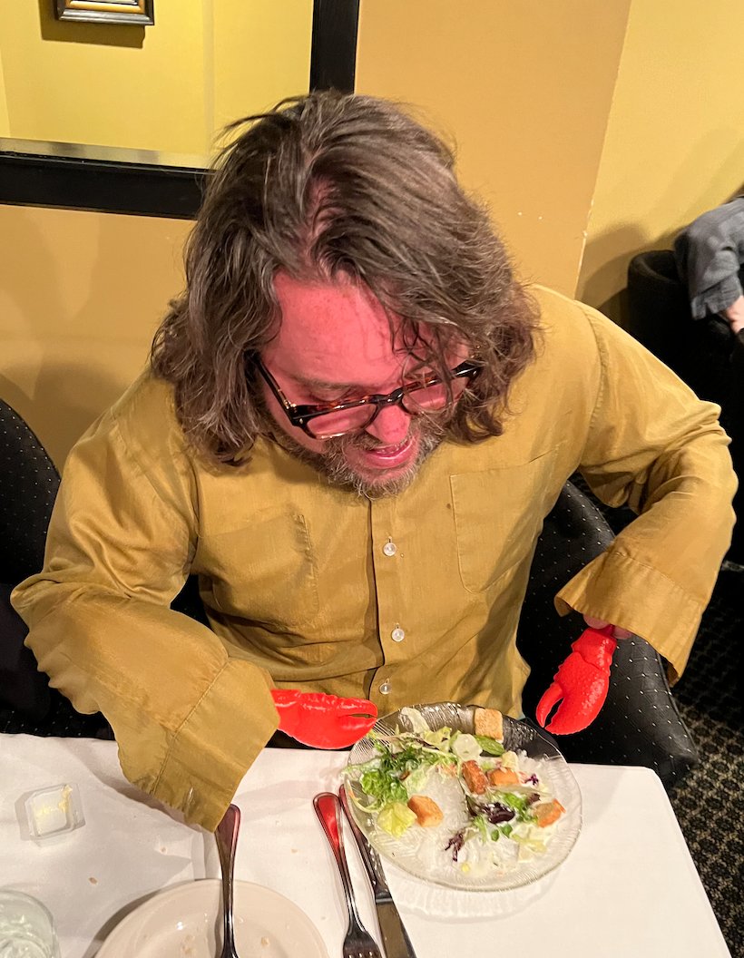 mytalk1071's tweet photo. Is Rocco turning into an actual Lobster? #ClompClomp https://t.co/2QBISb0TG0