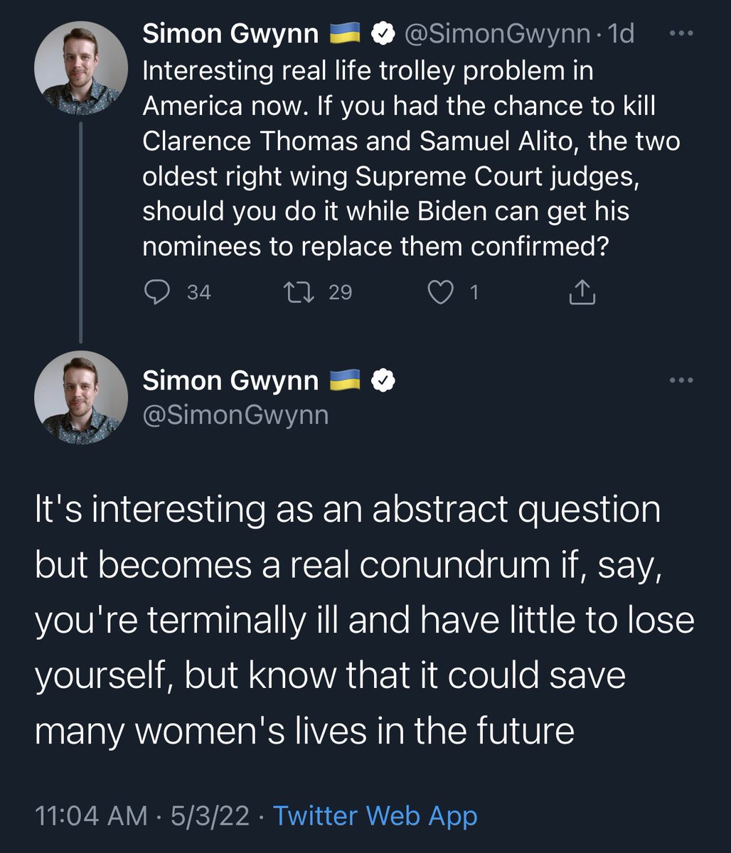 @SimonGwynn The internet never forgets and you absolutely put out a call for violence