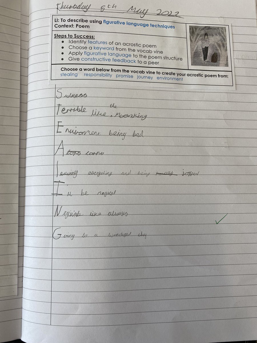 FoxfldPlum's tweet photo. We thoroughly enjoyed creating our own acrostic poems today! We used the book ‘The Promise’ by @nicolakidsbooks to focus on the key themes of responsibility, kindness, respect and the environment. What do you think of our creations? @foxfield #acrosticpoems #kindness https://t.co/dwqJQjj3KB