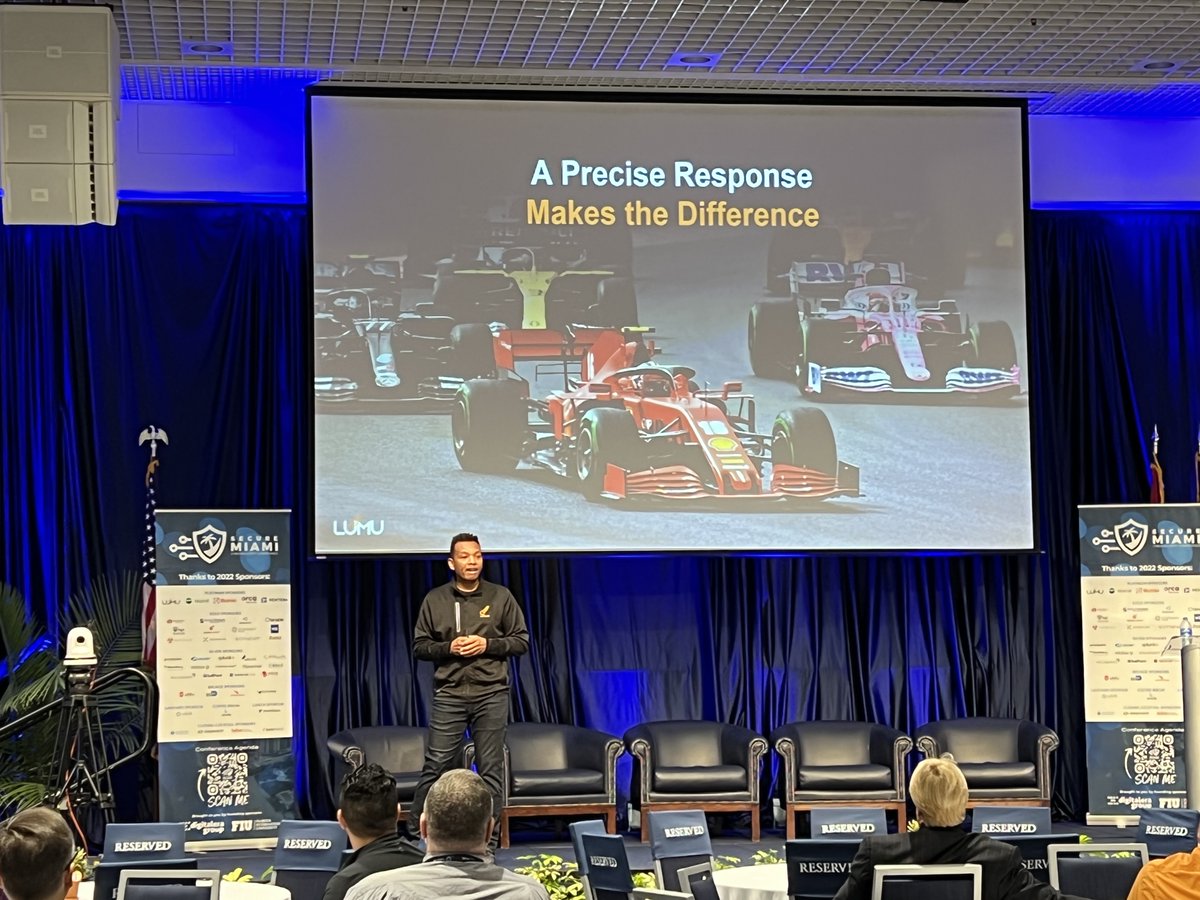 lumutech's tweet photo. If you are at @Secure_Miami we hope you were able to catch @rvilladiego 's presentation. Stop by our booth to say hi! @Maria__Lobato #mamitech #cybersecurity https://t.co/XWpsDQkl8i