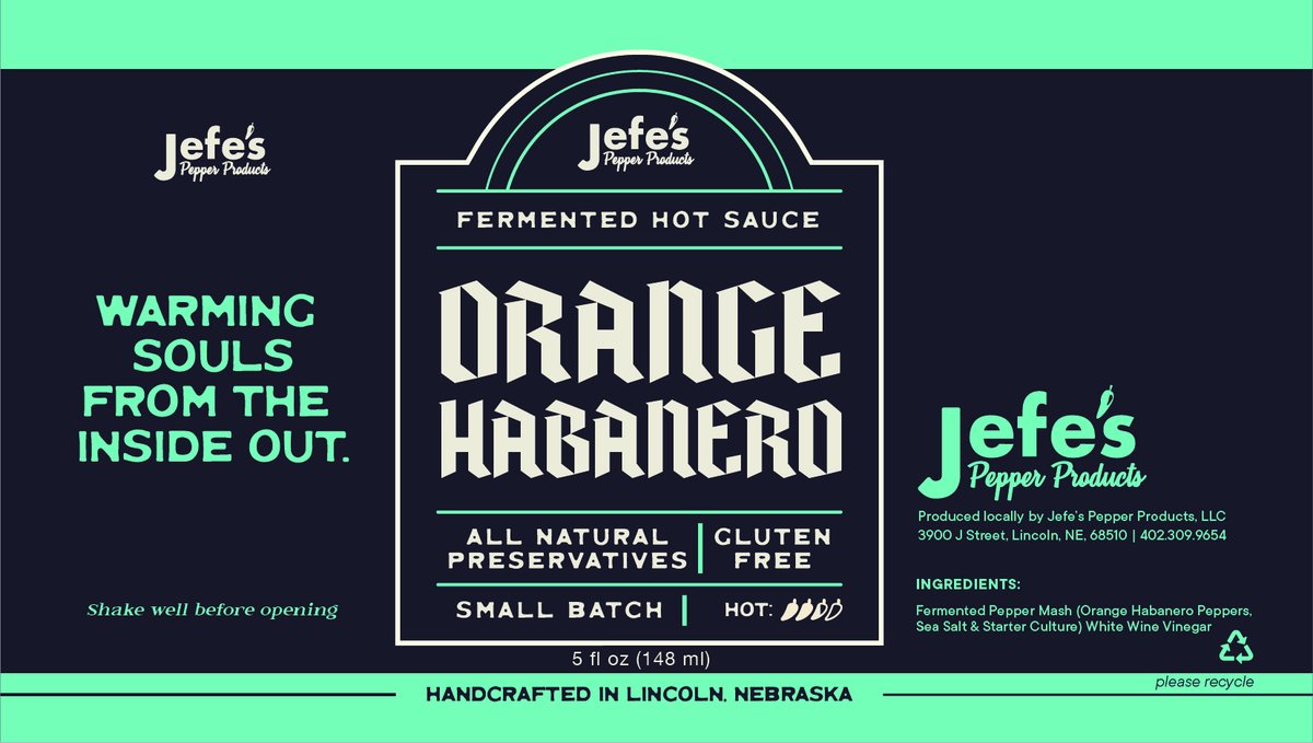 agency877's tweet photo. We spiced up hot sauce and salsa labels for Jefe's Pepper Products, a Lincoln-based company that grows and produces its own delicious variety of strong condiments. https://t.co/veAn39dTUX