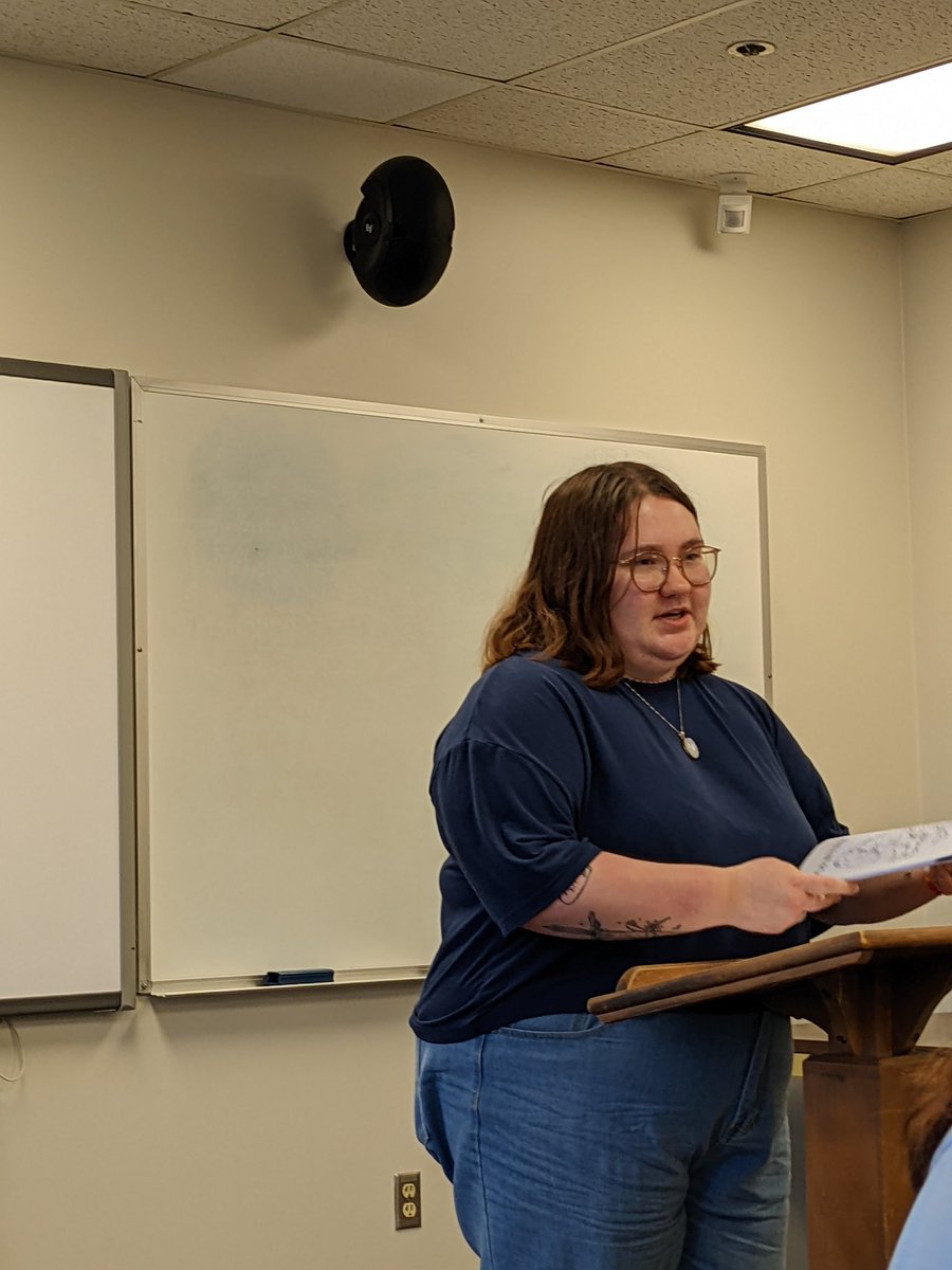 An excellent reading from graduating seniors Hallie Fogarty and Anna Burt!