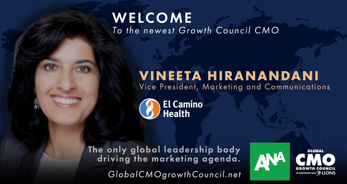 brandsforhumans's tweet photo. Welcome Vineeta Hiranandani of @elcaminohealth, a results-driven global marketing, and business strategy executive; the #GrowthCouncil continues to grow. We look forward to the passion you will bring as you join the Brand, Creativity, and Media Working Team. #ActionsBeyondAds https://t.co/Ez5fmZllYe