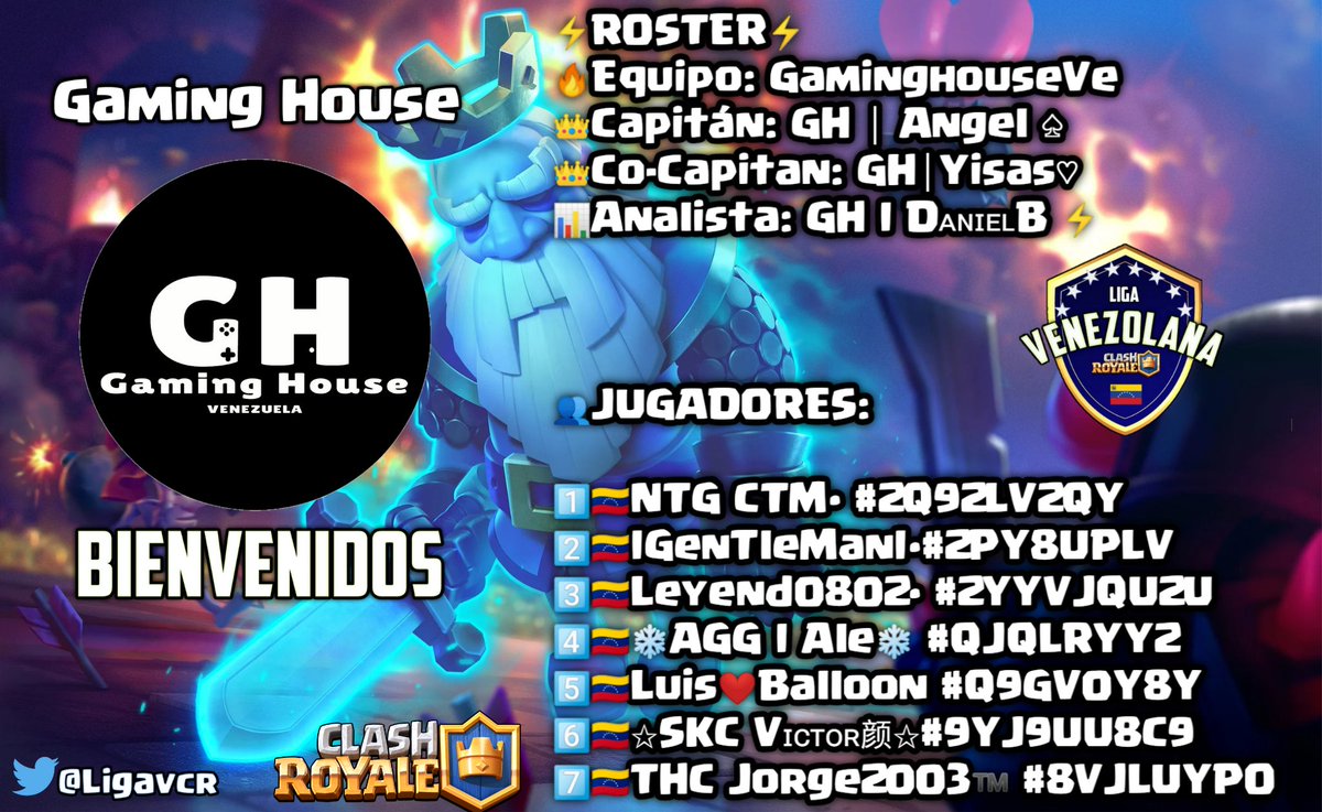 Gaming House Ve confirma su roster para esta LigaVCR!!! 🔥🔥🔥

<a href="/GamingHouseVE/">GamingHouseVE</a>
