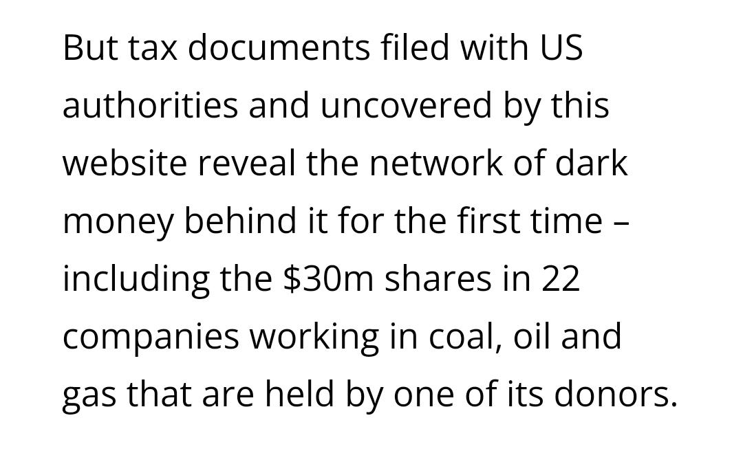 LewisHyden's tweet photo. Turns out that the GWPF, a Tory-aligned anti-climate action activism group which claims not to accept financial support from energy companies, has been... finish the sentence.
https://t.co/5wXzTqPAFR https://t.co/Qbx4iIlIZC