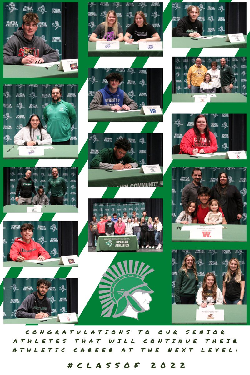 Congrats to our Class of 2022 athletes that will be continuing their athletic careers at the next level! #olchspride