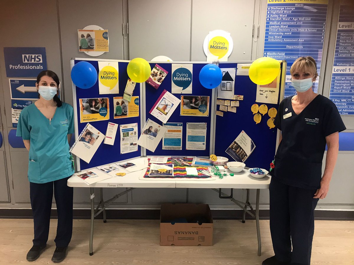 Our Dying Matter’s stand today <a href="/WWLNHS/">WWL NHS</a> #DyingMattersAwarenessWeek #InAGoodPlace