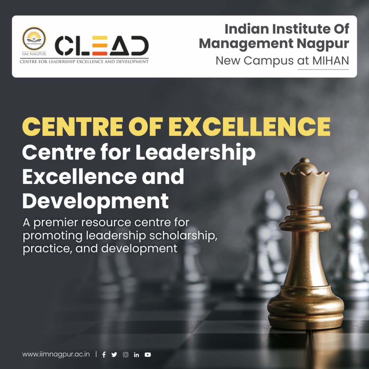 IIMNagpurIndia's tweet photo. #IIMNagpur's Centre of Excellence at New Campus in MIHAN
Centre for #Leadership Excellence and Development (#CLEAD) - A premier resource centre for promoting leadership scholarship, practice, and development
#CoE #MBALife #InFED
@C_P_Gurnani @Director_IIMN @vaibhav_74 https://t.co/E4FipRnwWf