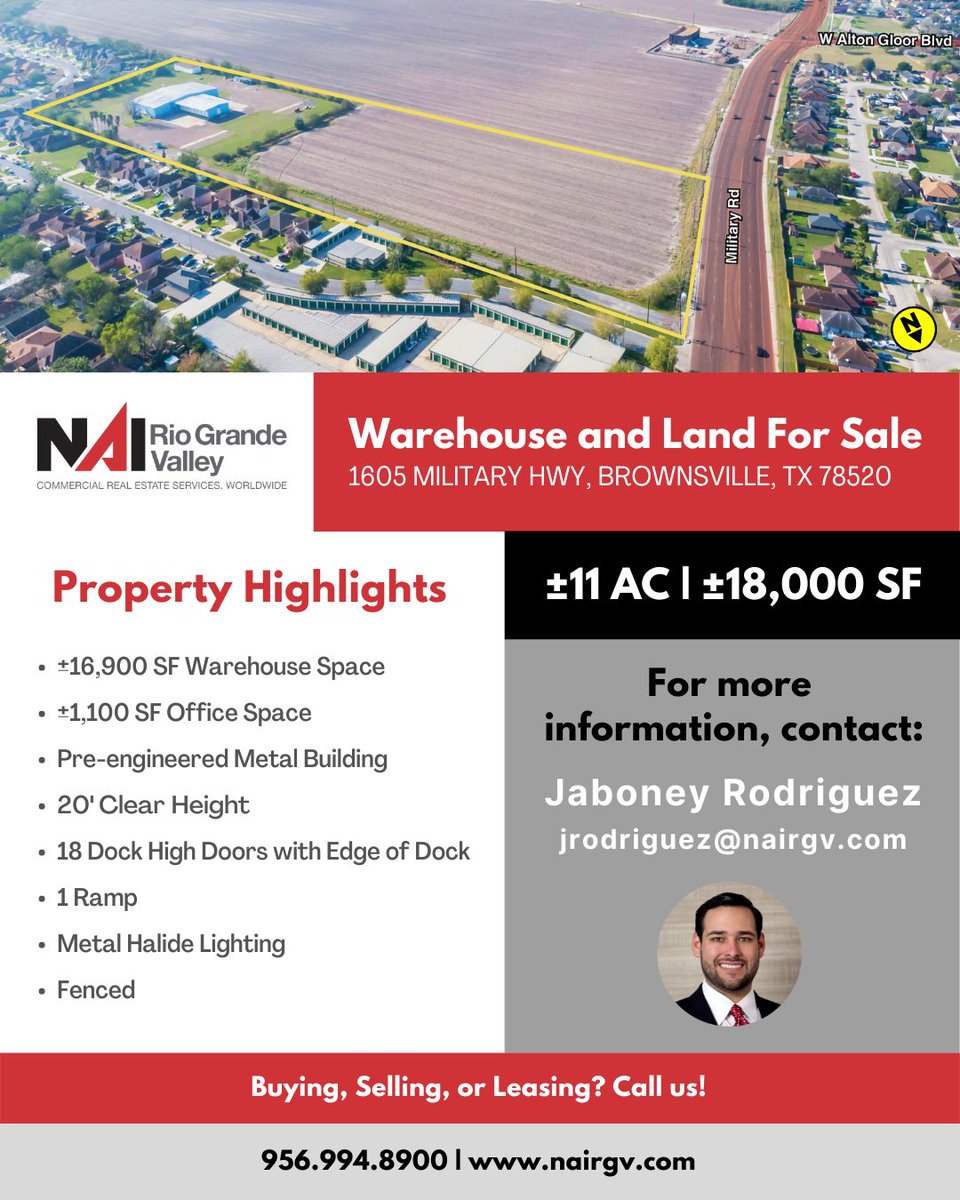 nairgv's tweet photo. FOR SALE | 1605 Military Hwy, Brownsville, TX 78520

This property is situated in northwest Brownsville, minutes from the International Bridges and Interstate 69E on Military Highway between Alton Gloor Blvd and Ruben Torres Blvd.

Marketing brochure: https://t.co/vOc7wA4DDo https://t.co/AnzjOYoCln