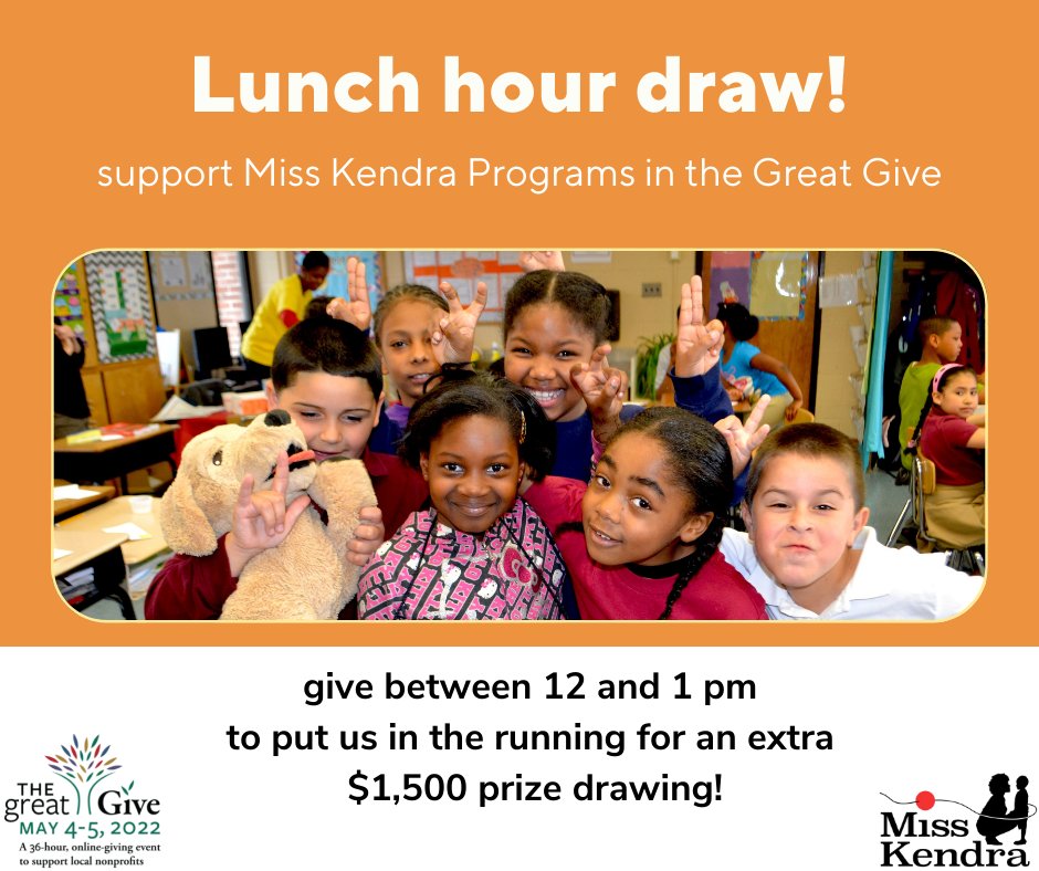 MissKendraProg's tweet image. Miss Kendra Programs give children a chance to be seen and heard. Give between 12 and 1 pm to put Miss Kendra Programs in the running for an extra $1,500 lunch hour prize drawing!
#askeverychild #misskendraprograms @CommunityFoundationofGreaterNewHaven ow.ly/4L0J50IWbg7