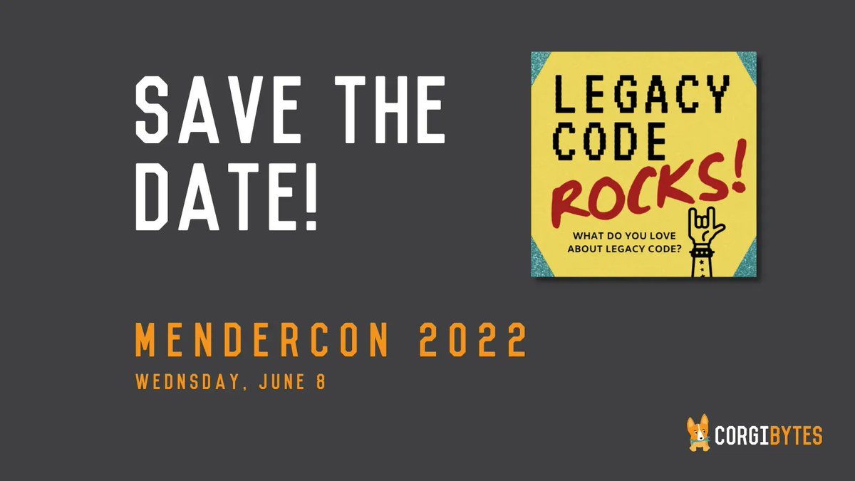 corgibytes's tweet photo. Save the date! MenderCon is back for another epic year. 

Date: Wednesday, June 8, 2022

Time &amp; Place: More details to follow so keep your eyes peeled.

We can’t wait. 🤩

P.S. Want to speak at MenderCon or have an expert you’d love to see? Let us know in the comments or DM us. https://t.co/OUKD8KSABr