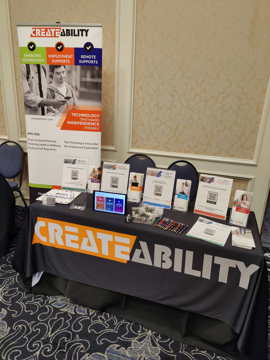 createability's tweet photo. Attending the 2022 #OPRASpringConference? Come visit us at the @Createability booth and learn how to let #technology take some things off of your overflowing plate!
#EnablingTechnology #VocationalRehabilitation #TaskPrompting #CareerExplorationandDiscovery https://t.co/Qod0fkDLcv