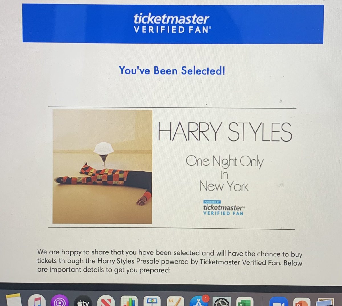 i’ve never felt so special and terrified #Ticketmaster #HarrysHouse