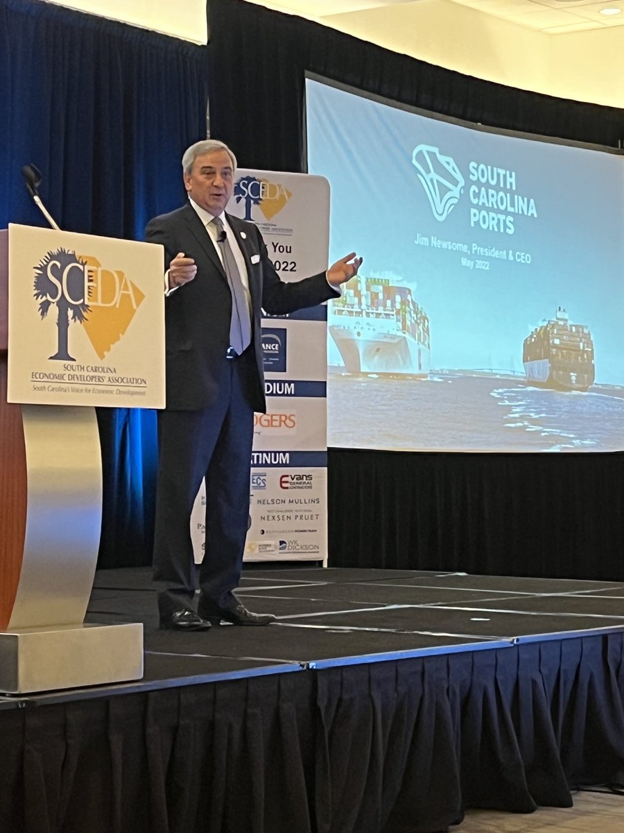 SunnieHarmon's tweet photo. Always good to see @jnewsome3 speak on the state of the @SCPorts #sceda #annualconference https://t.co/MHdhszkAq7