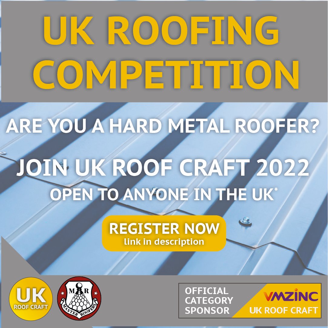 Are you a Hardmetal Roofer?

Compete in the new UK Roofing competition! 
Register at: masterroofers.co.uk/ukroof-registr…

Open to anyone in the UK over the age of 18*. 

For more information, visit masterroofers.co.uk

This category is sponsored by <a href="/vmzincuk/">VMZINC</a>

vmzinc.co.uk