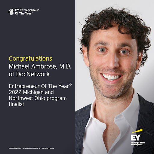 SchoolDoc's tweet photo. Honored to have Michael Ambrose, @DocNetwork  Founder/ CEO, recognized along with so many other inspiring business leaders as a finalist in the @EY_US Entrepreneur Of The Year® 2022 Michigan &amp; Northwest Ohio Awards program! https://t.co/IRO5YwZlmY 

#EOYMNO #EOY22 #Entrepreneur https://t.co/TMHxVc8fEu
