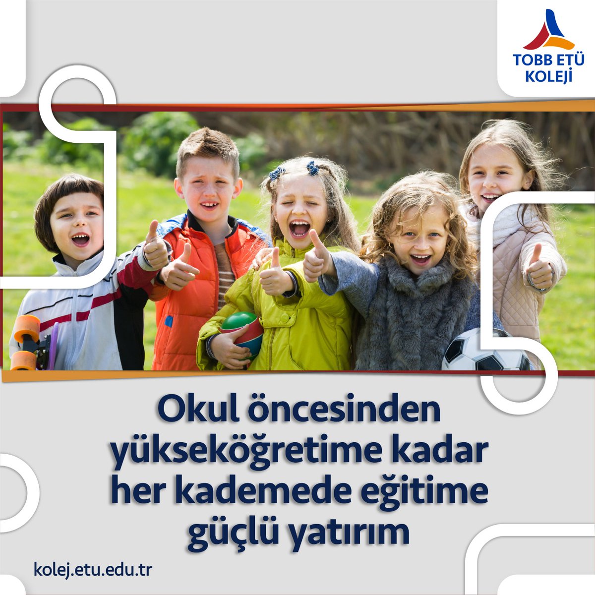 TobbEtuKoleji's tweet photo. TOBB ETÜ Koleji’nde ana sınıfından itibaren yabancı öğretmenler tarafından yürütülen yoğun yabancı dil eğitimi.

#tobbetükoleji #tobbetü #ankaraözelokul #eğitimbursu #başvuru #yabancıdileğitimi #earlychildhoodeducation #foreignlanguageeducation https://t.co/VWtrmMTkPU
