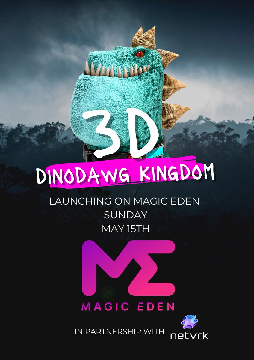 SweeperOzzy's tweet image. @DinodawgKingdom is launching on @MagicEden !

1⃣ Created by Oscar winning artist @DewhirstAdam

2⃣ Each 3D dino PFP grants its owner an avatar for use in their @NetVRk1 metaverse. Think “World of Warcraft” with Dinos! 

3⃣ WL is still open, discord link: discord.gg/gDDJKhYq3h