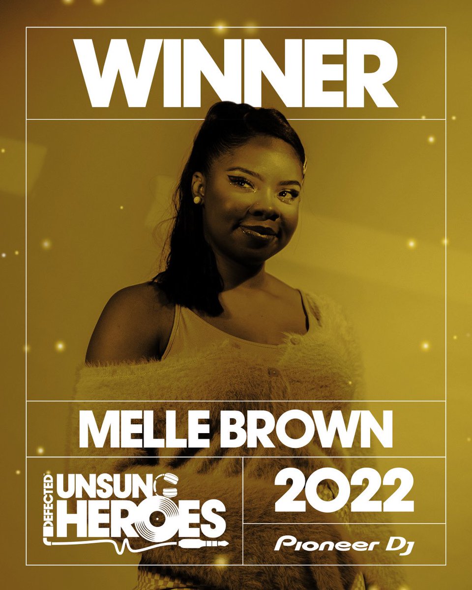 Melle_Brown's tweet photo. AHH I’m a @DefectedRecords 2022 resident DJ 😳😭This is a huge honour &amp; I’VE NEVER WON ANYTHING BEFORE!!

Thanks so much to the incredible judges for picking my mix in the #UnsungHereos @PioneerDJglobal competition! A huge well done to the other winners too! 🏆 https://t.co/u0DtDx2ajk