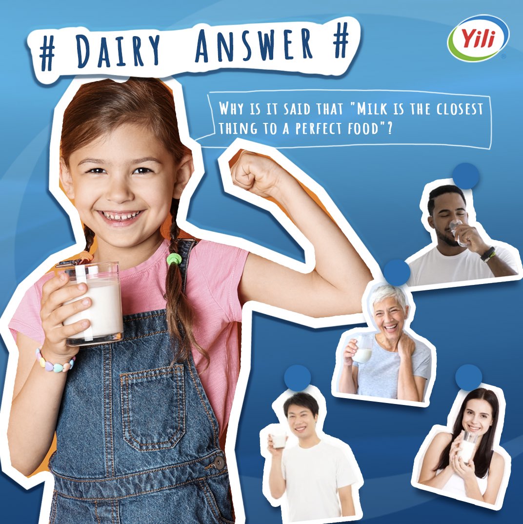 Yili_global's tweet photo. Do you know why milk is known as the "near-perfect food"? 🥛
Because it is not only an excellent source of natural calcium and protein. It is also rich in vitamins and minerals, and the fats in it are more easily absorbed by the body💪
#Yili #dairyanswer #healthyfood https://t.co/h8UAdgQ094