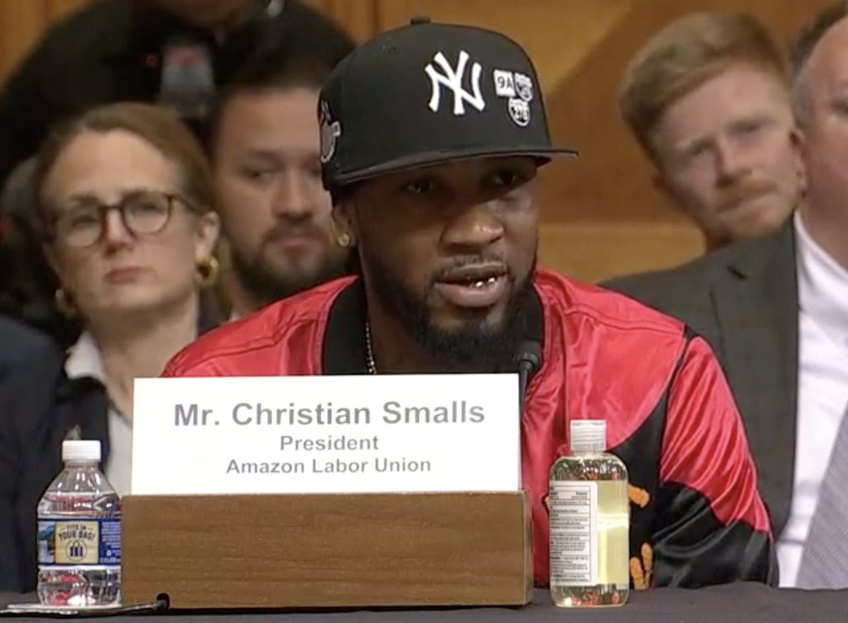 jamieson's tweet image. .@Shut_downAmazon of @amazonlabor in the Senate: “First of all, I want to address Mr. Graham. It sounds like you were talking about more of the companies and the businesses in your speech, but you forgot that the people are the ones who make these companies operate.”