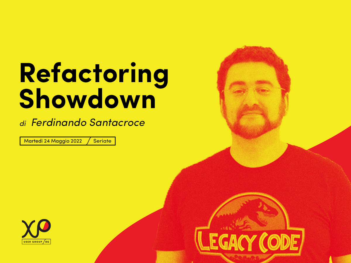 Il mio tour sul refactoring continua! 😀
Il 24 maggio sarò a <a href="/xpugbg/">XPUG Bergamo</a> per una sfida all'ultima if 🤠
Workshop in presenza, posti limitati: vi aspetto 😊
meetup.com/it-IT/xpugbg/e…
#refactoring #testing #tdd #codesmell #designpattern