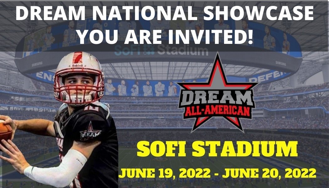 dreamallamerica's tweet photo. @GeterChris7 We want the best of the best to compete in SoFi Stadium this summer!  Learn from former NFL players and college coaches. Top performers play in the 2023 Dream All-American Bowl! https://t.co/148n1aArtS https://t.co/6rM9o3OSqk