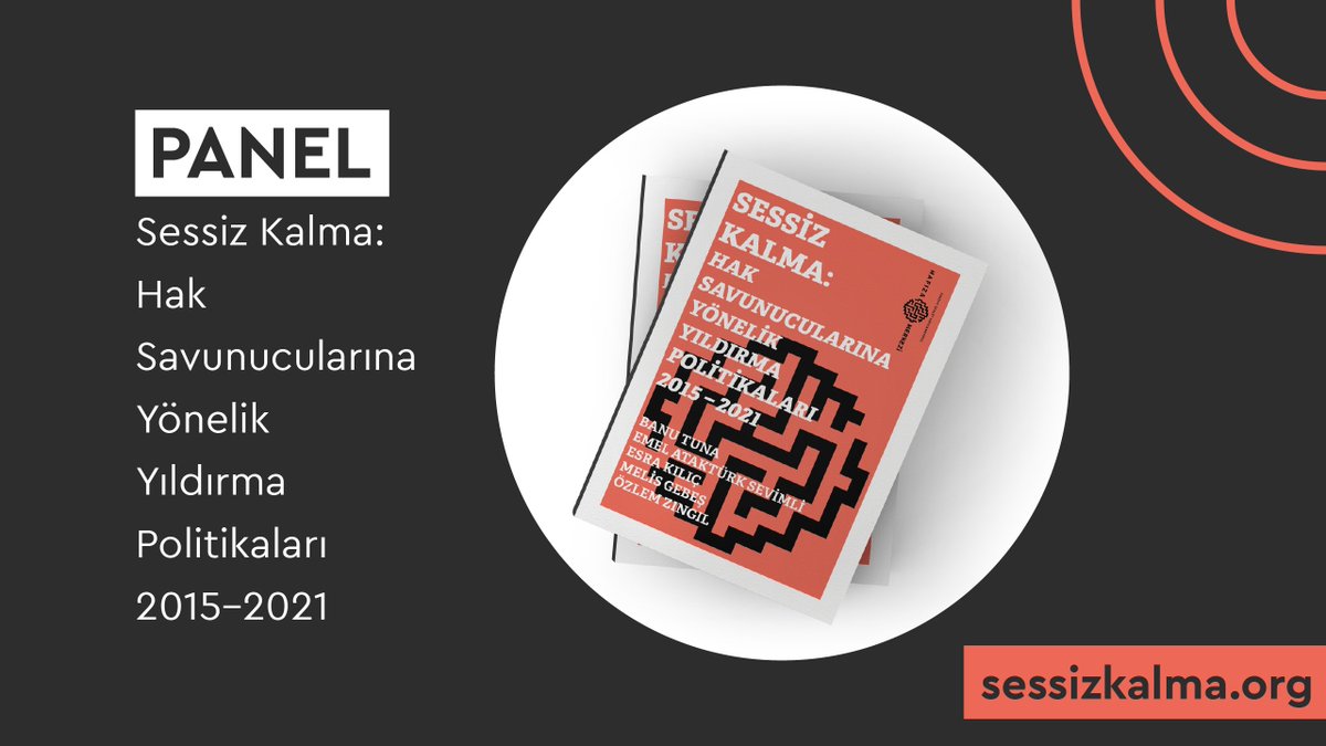 “#SessizKalma: Hak Savunucularına Yönelik Yıldırma Politikaları 2012-2015” başlıklı raporumuzun lansmanı vesilesiyle @postaneistanbul’da düzenleyeceğimiz panele davetlisiniz. 🔗Kayıt için: bit.ly/3MRSRgZ 📍Detaylar: bit.ly/38Us2u7 📆Tarih: 10 Mayıs Salı