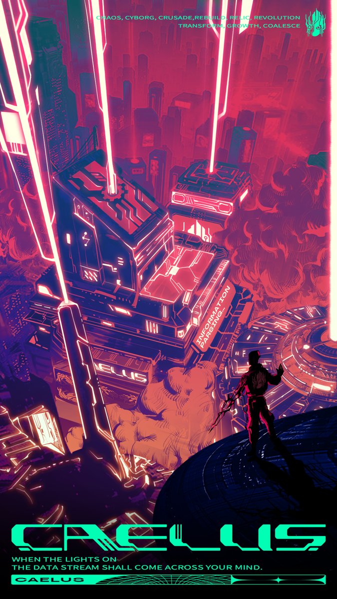 Whenever I look down at the city, I don’t see the living, all that is present is just a mixtures of money, desire and cybernetics.

Follow, like and retweet and tag your friends for a chance to gain early access to CAELUS.

#CAELUS  #NFT  #NFTCommunity  #Metaverse