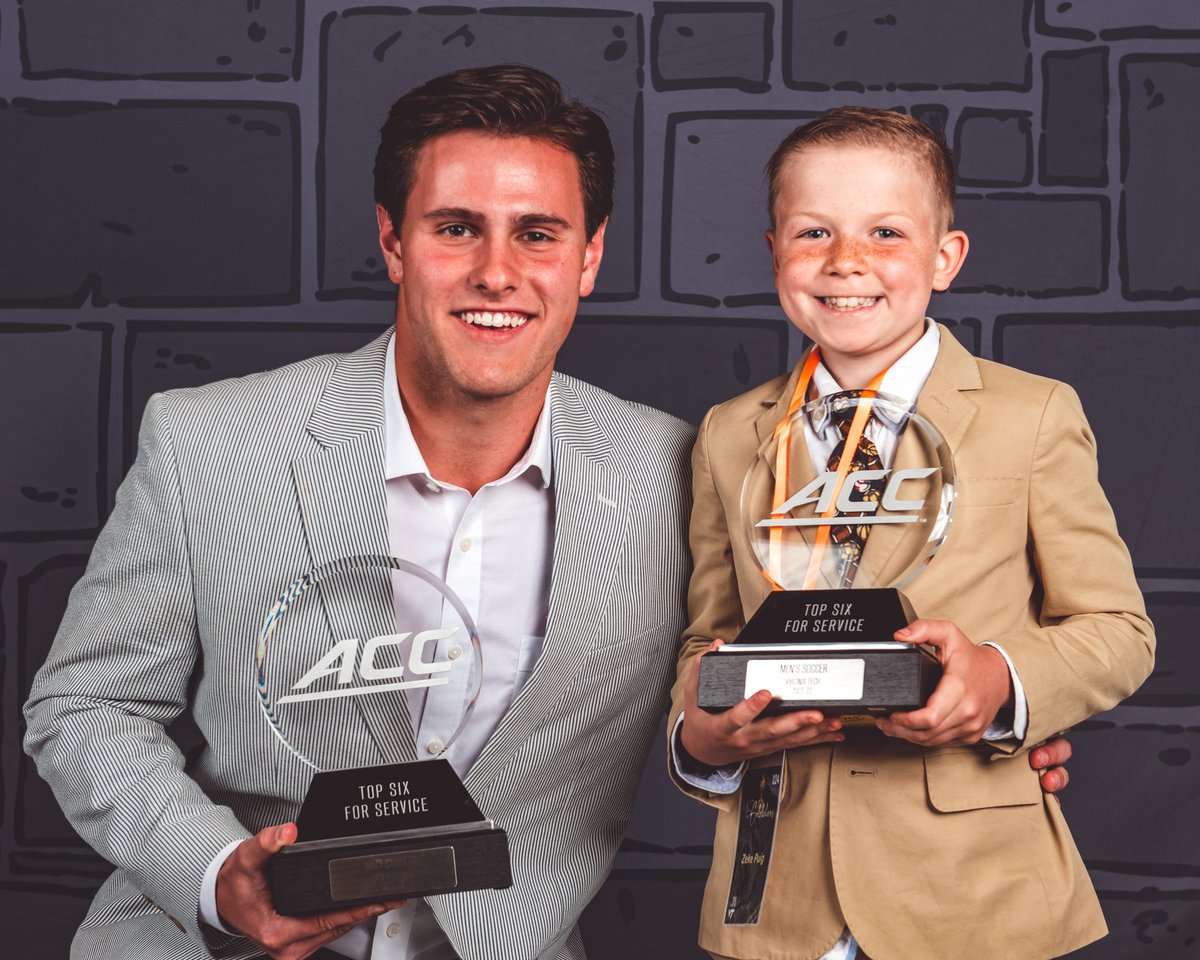 HokiesMSoccer's tweet photo. The best presentation of the night ⭐️

Teaming up with Zeke and @GoTeamIMPACT was the highlight of our year.

We're extremely grateful for the relationship that our team has with Zeke and proud to accept one of the 𝗔𝗖𝗖 𝗧𝗼𝗽 𝗩𝗜 𝗳𝗼𝗿 𝗦𝗲𝗿𝘃𝗶𝗰𝗲 awards 👏

#Hokies 🦃 https://t.co/9RiRSnsDAS