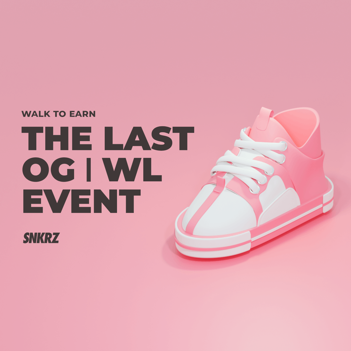 bounty_atm's tweet photo. 📢SNKRZ Final Event 

"The last #OG #WL event!
Who will win these 5 OG and 15 WL tickets?"

🥇 TOP 3 : OG
🥈 TOP 4-10 : WL
🥉 Random 10 : 2 OG, 8 WL

⏰ ~ 5/10

👉Event Link : https://t.co/NfOvXvMiio

#M2E #BSC #solana #klaytn #AirdropATM https://t.co/o0Qtyr9Wh6