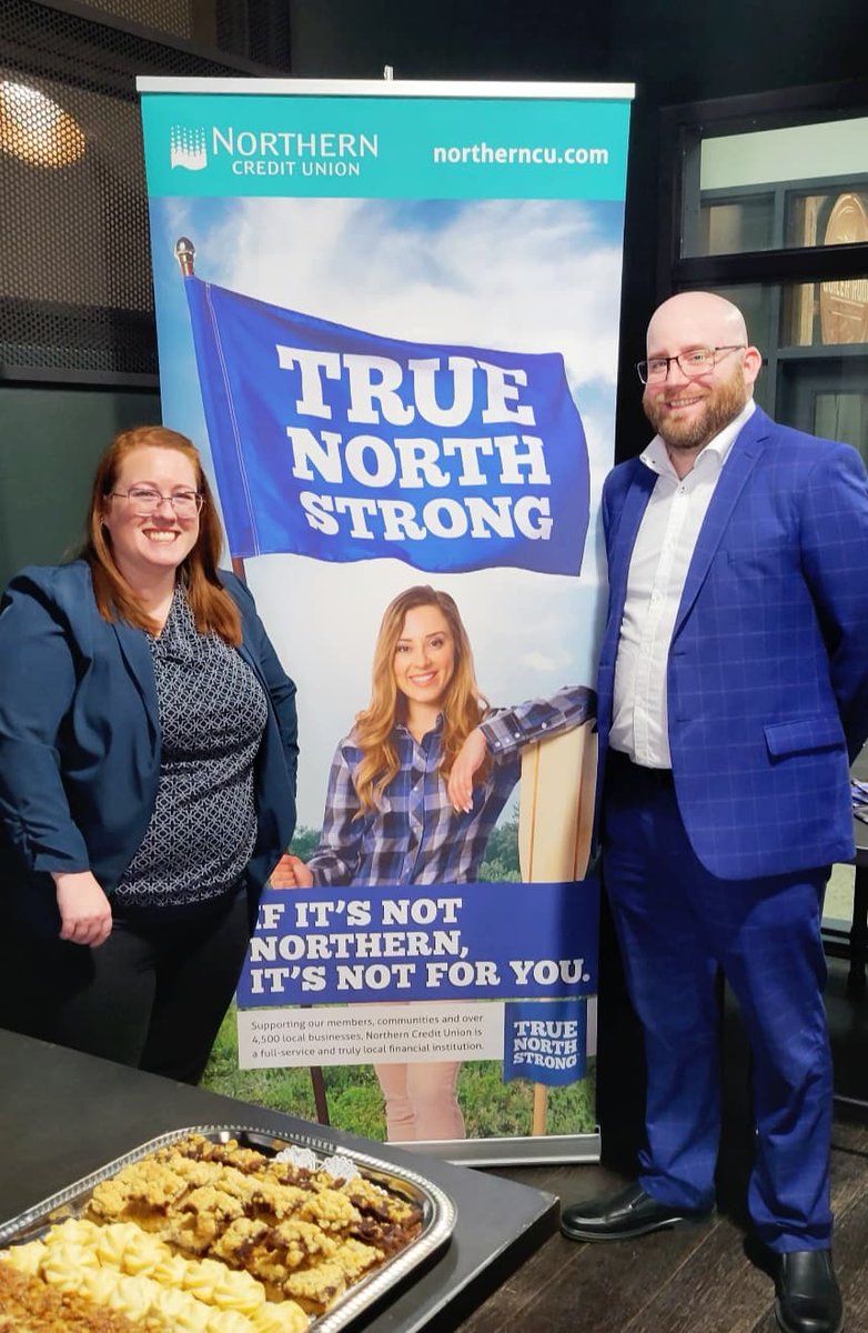 NorthernCU's tweet image. What a great evening at @StartupSault's Startup Talks with guest speaker @rusnell, as he shared his story as a local CEO and business owner!
Don't forget to call our Business Relationship Manager, Jesse Teresinski, to get started on your own business journey 📲

#TrueNorthStrong