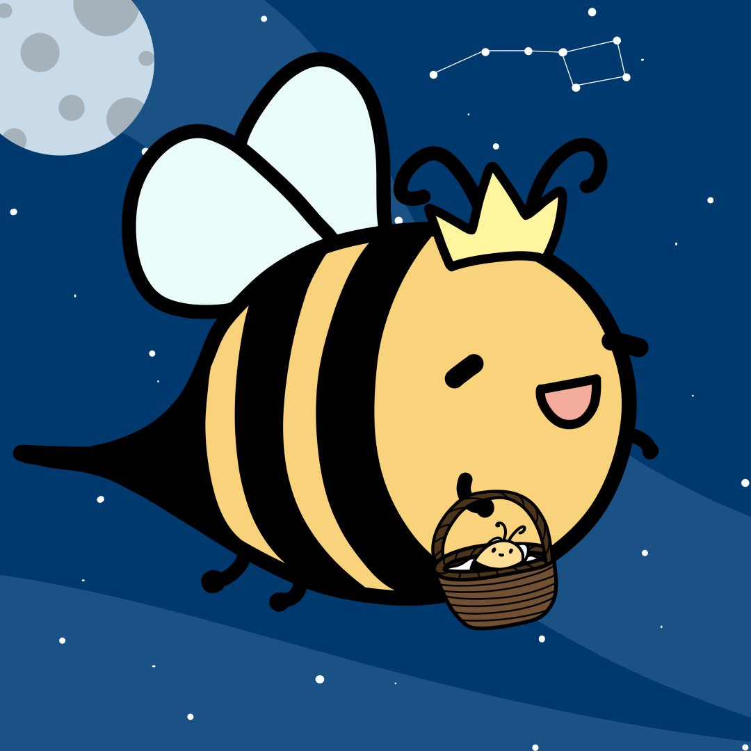 Did you know: in their 6-8 week lifespan a worker bee will fly the distance of 1 ½ times the circumference of the Earth 🌎

I wonder if our bees can fly to the moon 🤔
#NFTs #NFTcommunity #NFTartist #SolanaNFTs