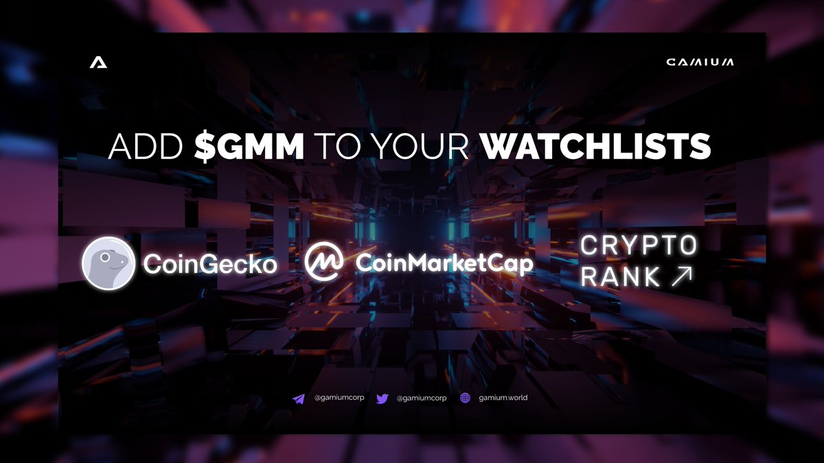 XiTradingAI's tweet photo. Remember to add $GMM to your watchlists for proper tracking! 🕵️‍♂️🪙

⭐️ @CoinMarketCap:

https://t.co/MnGJh5rc2e

⭐️ @coingecko:

https://t.co/d4qIrq578w

⭐️ @CryptoRank_io:

https://t.co/qcf5lt6KkX

#Metaverse #BNB #ETH #BTC https://t.co/SvXO2FmQet