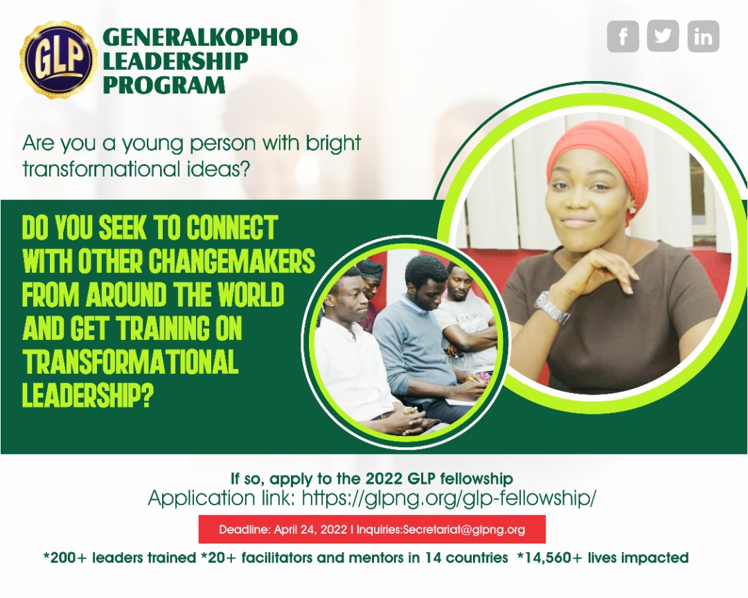 Generalkopho Leadership Program (GLP) (@glp_ng) on Twitter photo #GLP2022 UPDATE:
For this year's fellowship, we received applications from 16 countries including the United States, Italy, Nigeria, South Africa, Israel, Kenya, Botswana, &Tanzania.  
Reviews are currently ongoing & successful applicants will be contacted for an interview soon. #GLP2022 UPDATE:
For this year's fellowship, we received applications from 16 countries including the United States, Italy, Nigeria, South Africa, Israel, Kenya, Botswana, &Tanzania.  
Reviews are currently ongoing & successful applicants will be contacted for an interview soon.