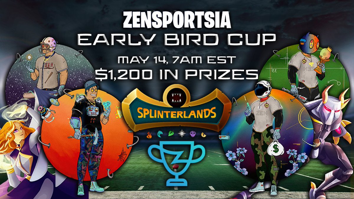 VIPPlayTN's tweet photo. Double @Splinterlands Tournament Announcement ⚔️

Early Bird Cup | May 14, 2022 at 7 AM Eastern. 

$1,200 in total prizes, Silver League ruleset.🥈

Check out all of the details 👇

https://t.co/9skVr9eY6A https://t.co/0Ye5arwr8t