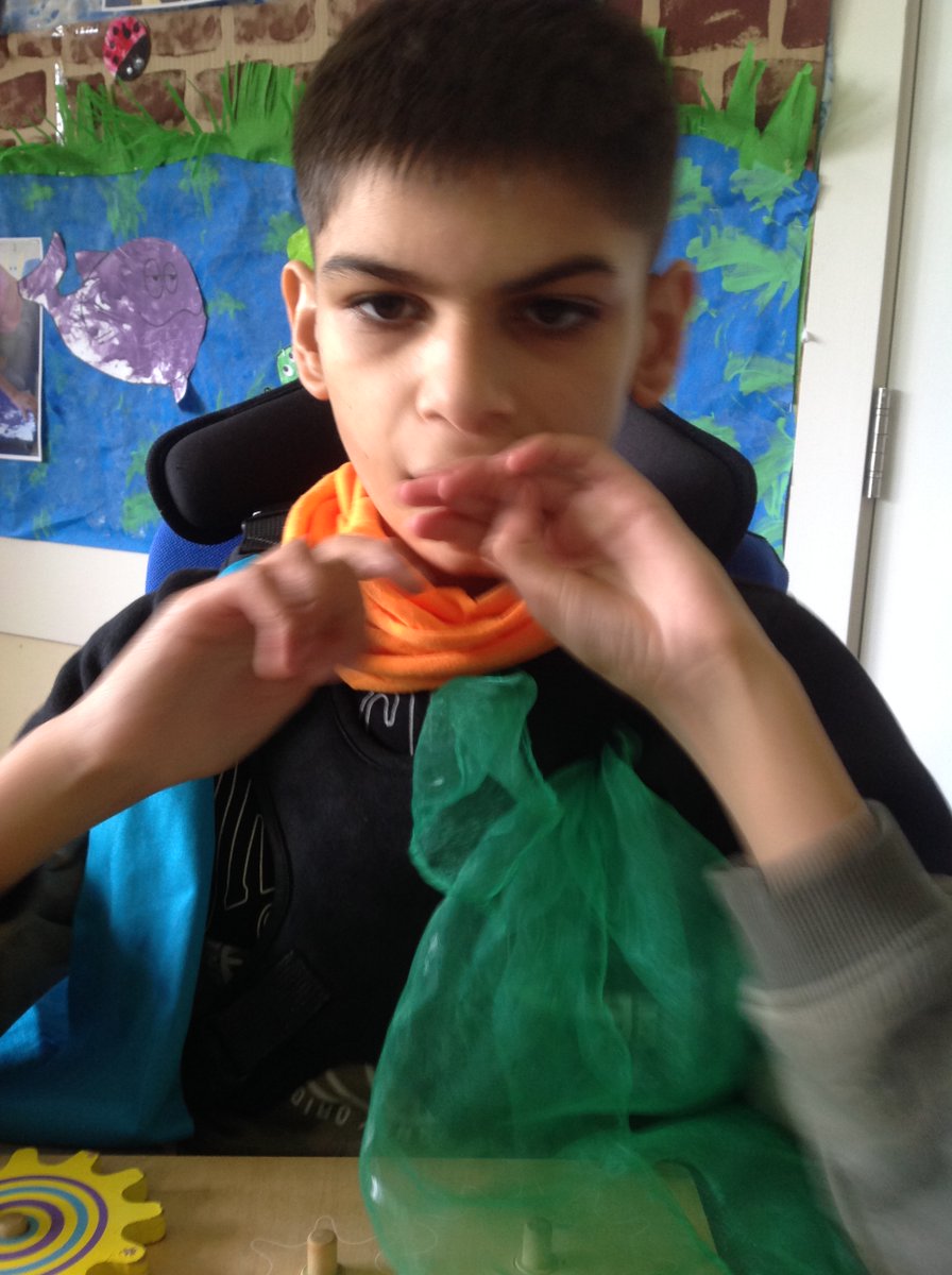 HeritageSEND's tweet image. How many colours can you find? - Scarfs and parachutes for PMLD Awareness Day.