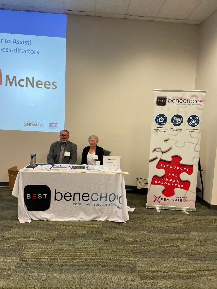LancasterSHRM's tweet photo. Our Spring Conference is underway!
Thank you to our presenting sponsors BeneChoice, McNees Wallace &amp; Nurick, and Conrad Siegel!

#hr #shrm #lshrm #todaysemployees https://t.co/vY0BYwGDWw