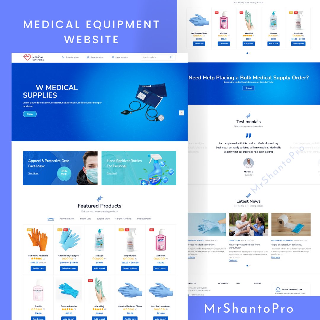 MrShantoPro's tweet photo. ✅ Order Delivered
🔥 Medical Equipment eCommerce website
🔰 Platform: WordPress - Woocommerce
Features
✔Payment Gateway Setup
✔Auto Tax and Shipping Calculation
FIVERR: https://t.co/0dOPDBvnB6
#medical #equipment #woocommerce #ecommerce #websiteDesign  #delivered #business https://t.co/mCLTAalr2W