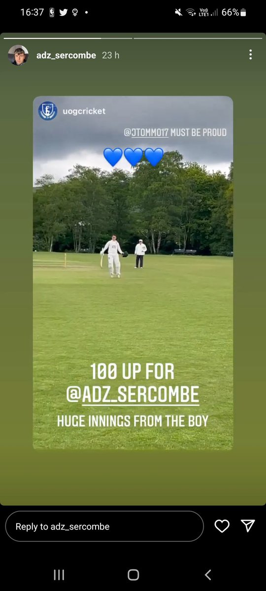 MASSIVE WELL DONE TO <a href="/Adam85817292/">Adam</a> FOR HIS MAIDEN 💯 YESTERDAY FOR THE UNI SIDE!!!

🤩🔥👊🏏

#Chudleigh #Gloucester #Devon #Cricket