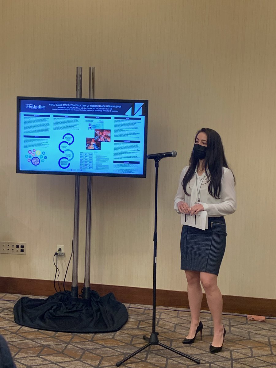 Houston Methodist Surgery Residency & Fellowships (@hmsurgery) on Twitter photo Research resident and ACS AEI fellow Haydee del Calvo presents on Video Based Task Deconstruction of Robotic Hiatal Hernia Repair at #SEW2022 <a href="/SMartinezMD/">Sylvia Martinez</a> <a href="/edwardyhchan/">Edward Chan</a> #SurgEd Research resident and ACS AEI fellow Haydee del Calvo presents on Video Based Task Deconstruction of Robotic Hiatal Hernia Repair at #SEW2022 <a href="/SMartinezMD/">Sylvia Martinez</a> <a href="/edwardyhchan/">Edward Chan</a> #SurgEd