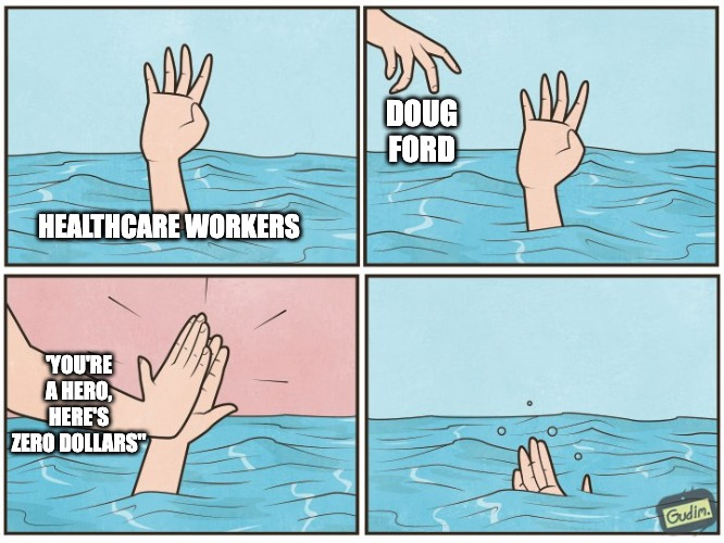 notoneseat's tweet photo. Doug Ford says healthcare workers are βheroesβ and βchampions.β If thatβs the case, why did he abandon them in their darkest hour?
At #NotOneSeat, we're here to unite the GTA progressive vote and send Doug Ford packing. Take the #UnityPledge at https://t.co/osS5qr2GGt. https://t.co/8hYc22ILII