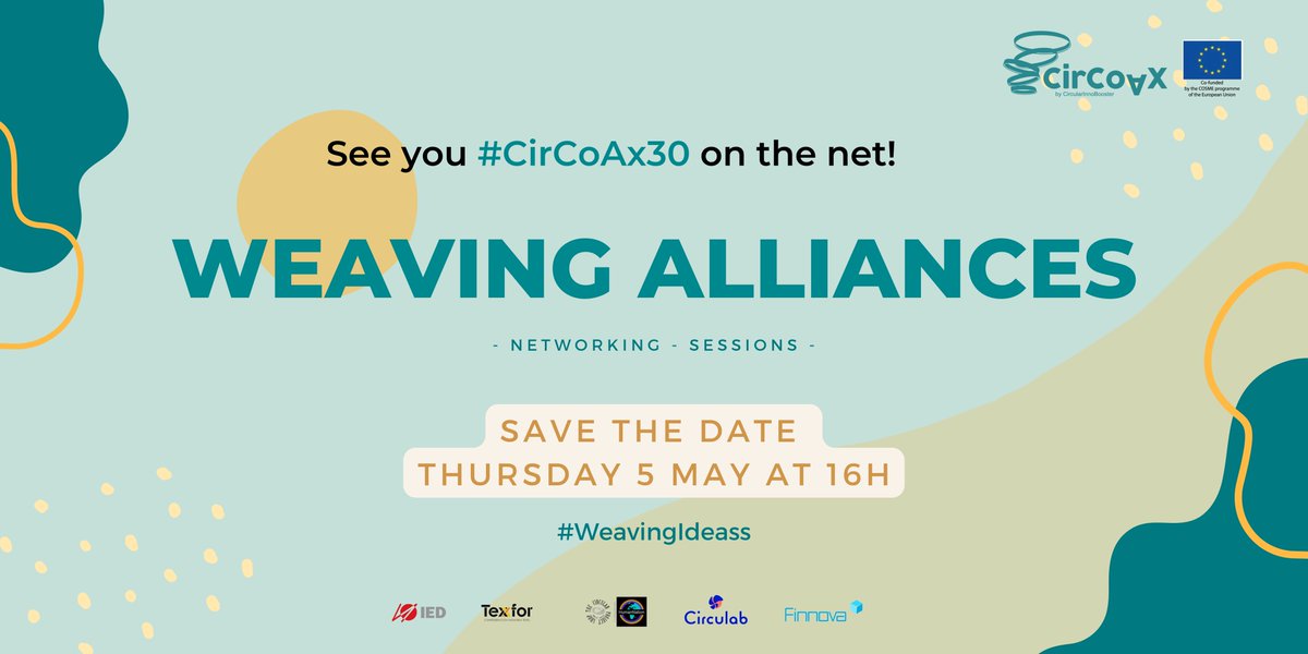 CirCoAx_'s tweet photo. 🪡  #WeavingIdeass 🪡

Today we have been talking with our #CirCoAX30 to increase synergies, connect and multiply the potential of their #innovative projects!

See you soon on the net!

@ReawakenProject #FROMTHEMED #ZWDO #GAECIABELLO #ZYOSH #BEAGGIE https://t.co/4L4tinSgMa