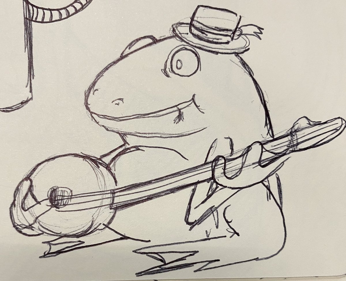 Opened up my sketchbook this morning to find this tortured soul. Bro is tweakin off the addys pumping out bayou lullaby’s.