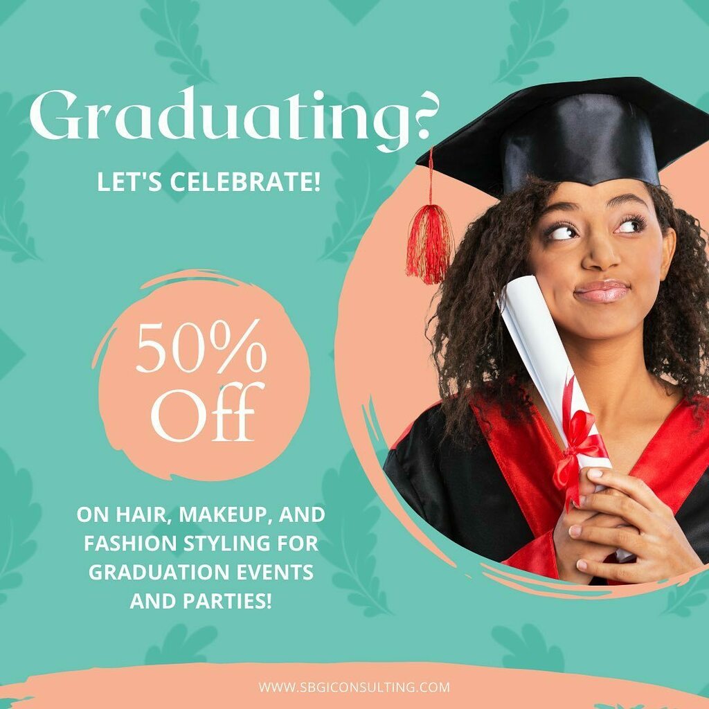 Attention all seniors! If you want to upgrade your look for graduation, we’ve got you covered! Check out our website to get a full list of our services.
.
#sbgiconsulting #dcmakeupartist #virginiamakeupartist #grad