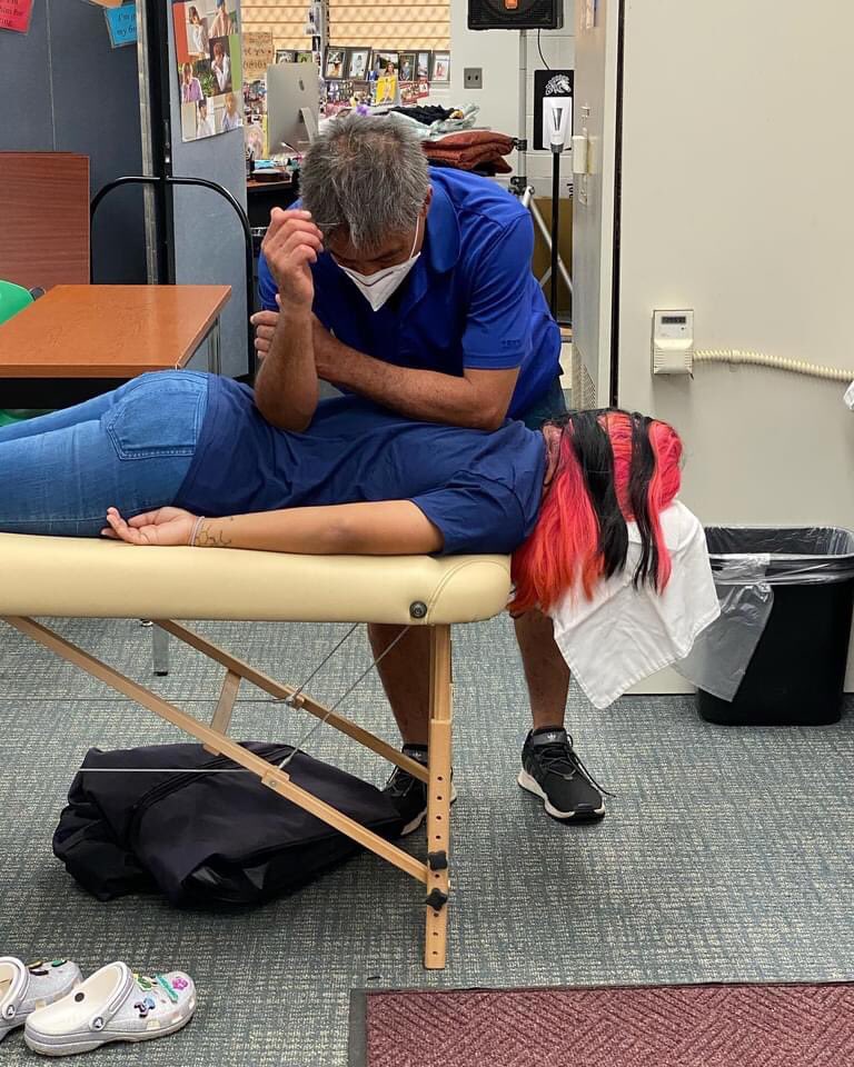 MoanaluaMiddle's tweet photo. Happy Aloha Thursday, some pix of our May 4th faculty meeting but not really, just some shenanigans for teacher appreciation week.  Mahalo to our PTO for taking care of us.  #mmsherd #808educate https://t.co/GAC2xnFYVd
