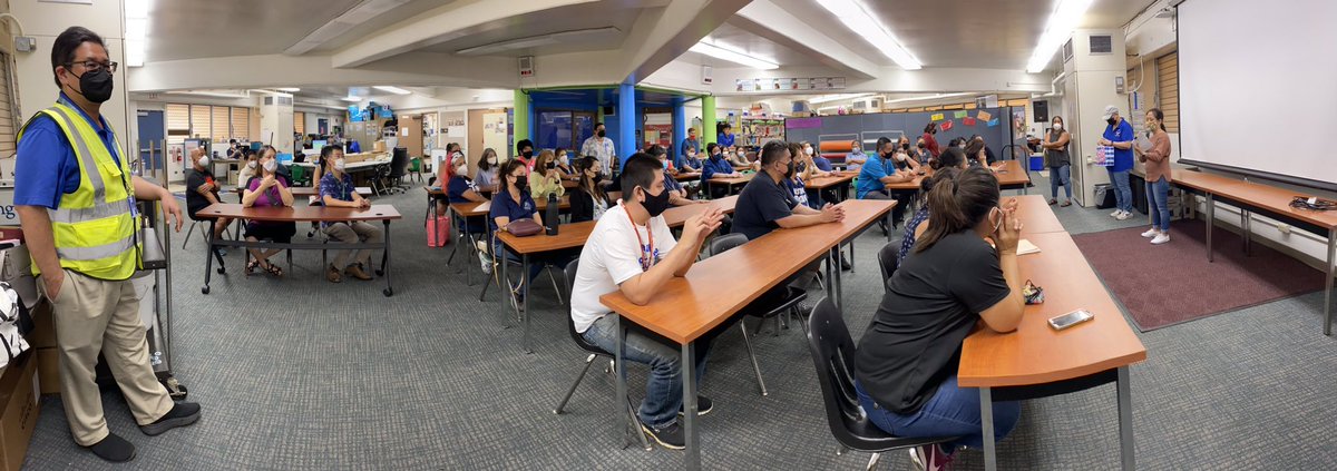 Happy Aloha Thursday, some pix of our May 4th faculty meeting but not really, just some shenanigans for teacher appreciation week.  Mahalo to our PTO for taking care of us.  #mmsherd #808educate